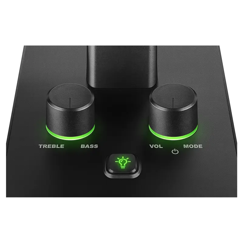 Boxe SVEN G600 30 W Negru cu iluminare RGB si Bluetooth, detaliu interfață