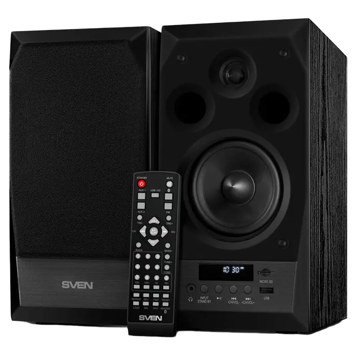 Speakers SVEN "MC-10" Black, 50w, Bluetooth, SD, USB Flash, Remote Control, FM, 3.5mm jack