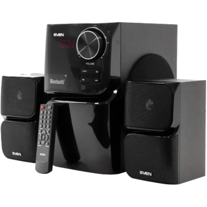 Speakers SVEN "MS-305" Bluetooth, SD-card, USB, FM, Remoute, Black, 40w / 20w + 2x10w / 2.1