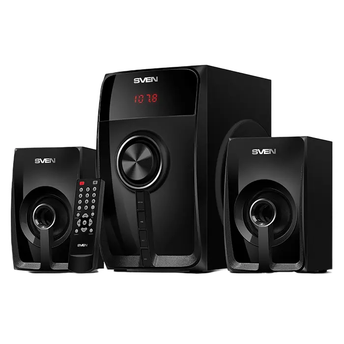 Speakers SVEN "MS-307" Bluetooth, SD-card, USB, FM, Remoute, Black, 40w / 20w + 2x10w / 2.1