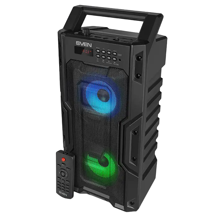Speakers SVEN "PS-435" 20w, Black, Bluetooth, microSD, FM, AUX, USB, Karaoke, 2000mA*2