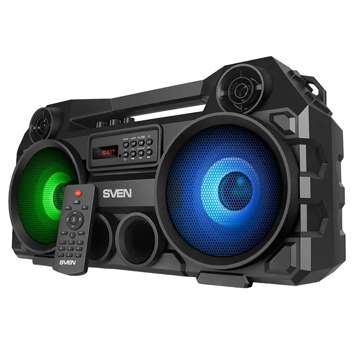 Speakers SVEN "PS-580" 36w, Black, Bluetooth, FM, USB, microSD, LED-display, RC, 2x2000mA*h