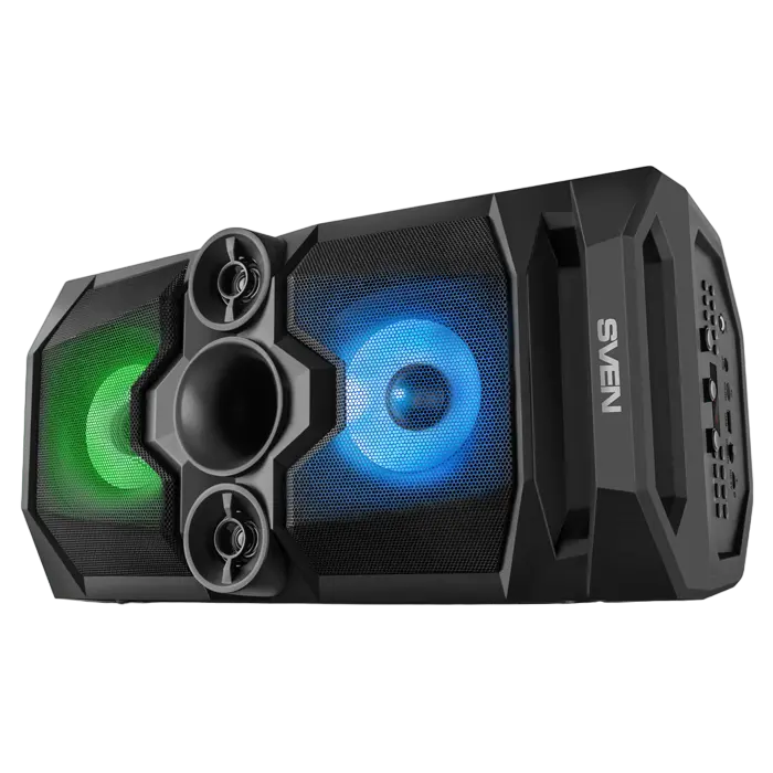 Speakers SVEN "PS-650" 50w, Black, Bluetooth, microSD, FM, AUX, USB, LED, power:8000mA, USB, DC5V