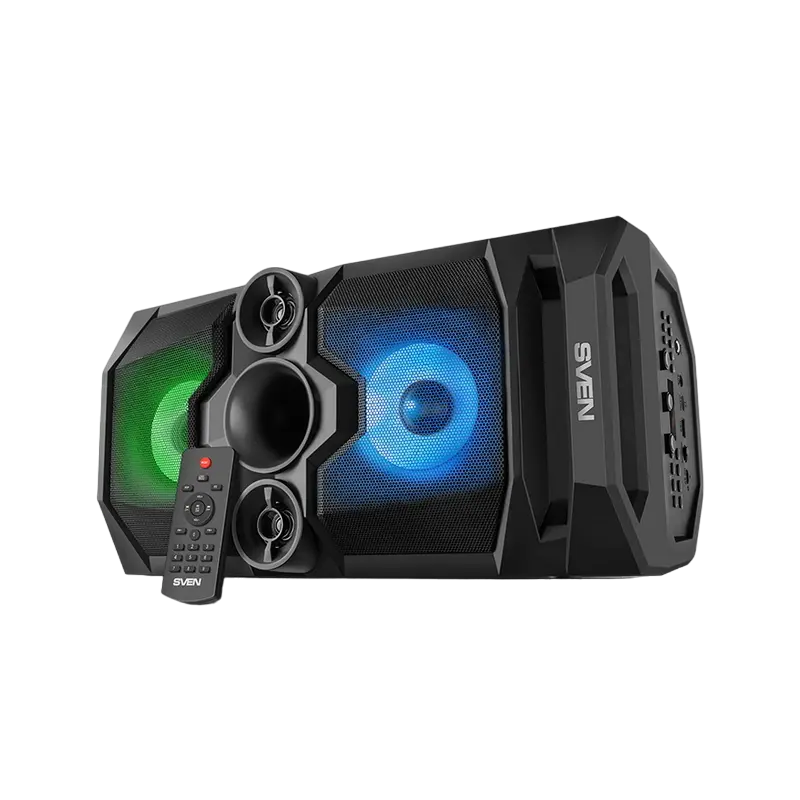 Speakers SVEN "PS-655" 50w, Black, TWS, Bluetooth, FM, USB, microSD, LED-display, RC, 2x4400mA*h