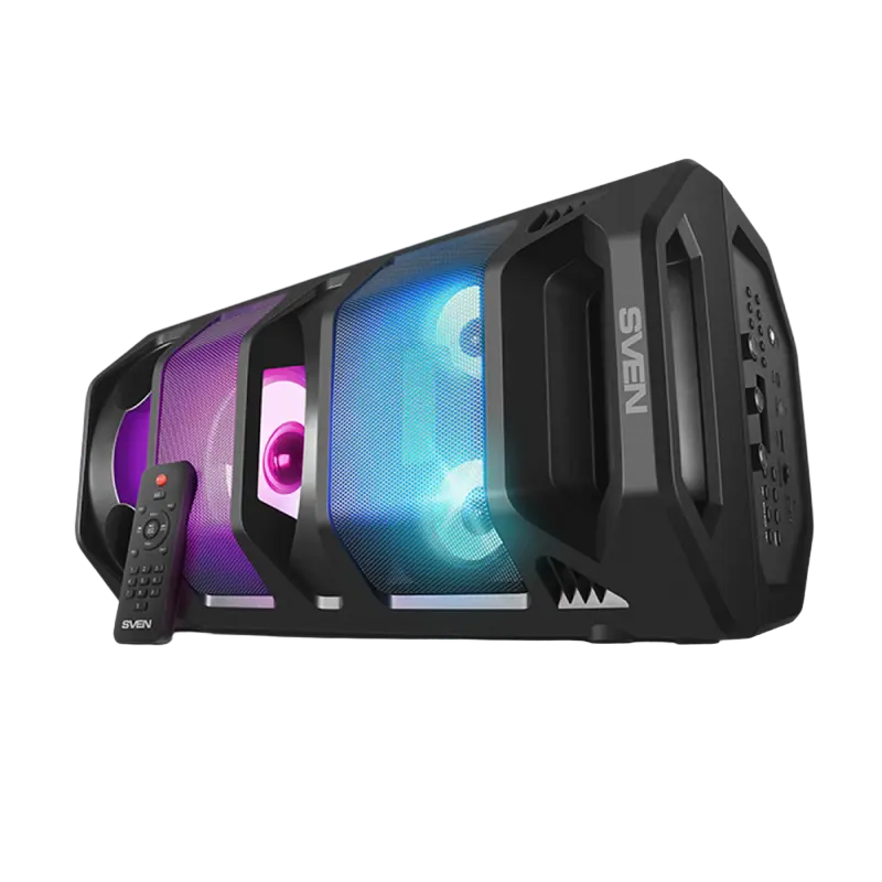 Speakers SVEN "PS-670" 65W, Black, TWS, Bluetooth, FM, USB, microSD, LED-display, RC, 2x4400mA*