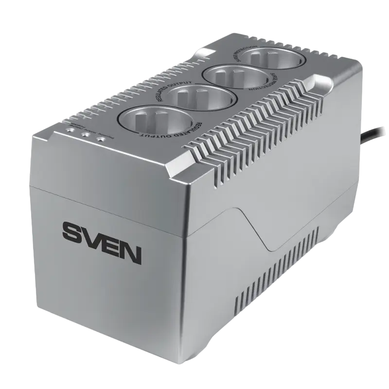 Stabilizer Voltage SVEN VR-F1500, max.500W, Output: 4 × CEE7/4 (2 for AVR, 2 for surge protection)