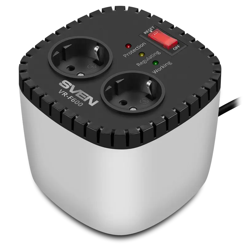 Stabilizer Voltage SVEN VR-F600 max.200W, Output sockets: 2 × CEE 7/4