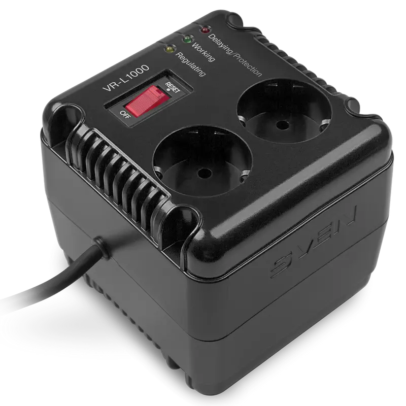 Stabilizer Voltage SVEN VR-L1000 max.320W, Output sockets: 2 × CEE 7/4