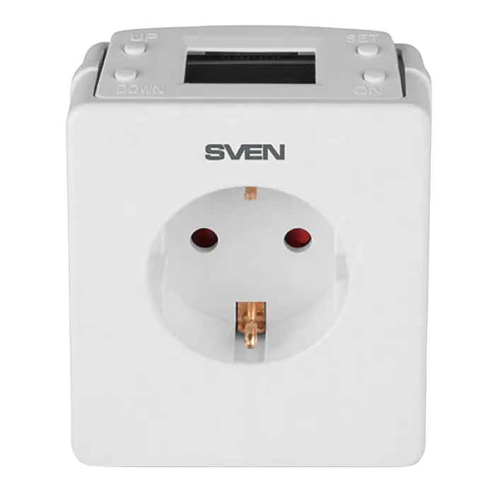 Surge Protector Sven OVP-16PD 1Sockets, White, flame-retardant