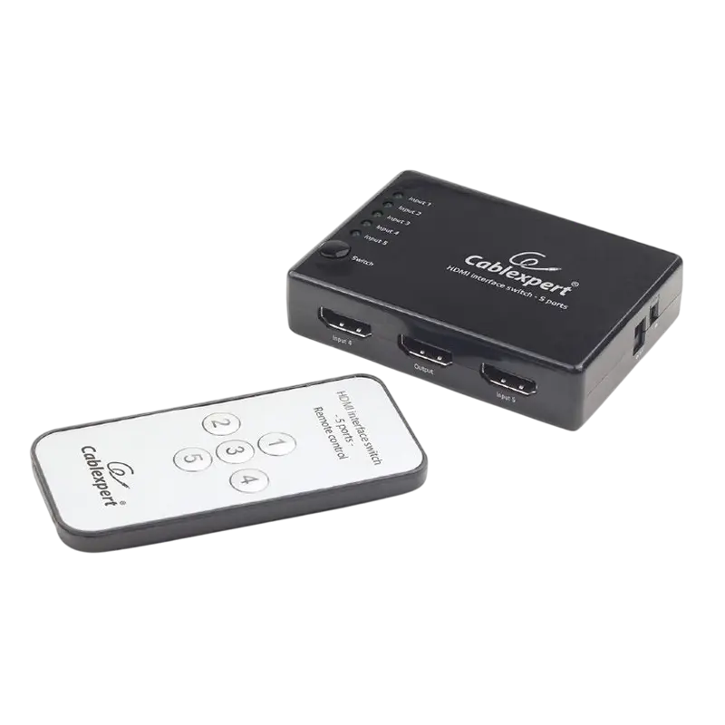Switch Cablexpert DSW-HDMI-53 HDMI interface switch, 5 ports, Output cable distance: up to 25 m