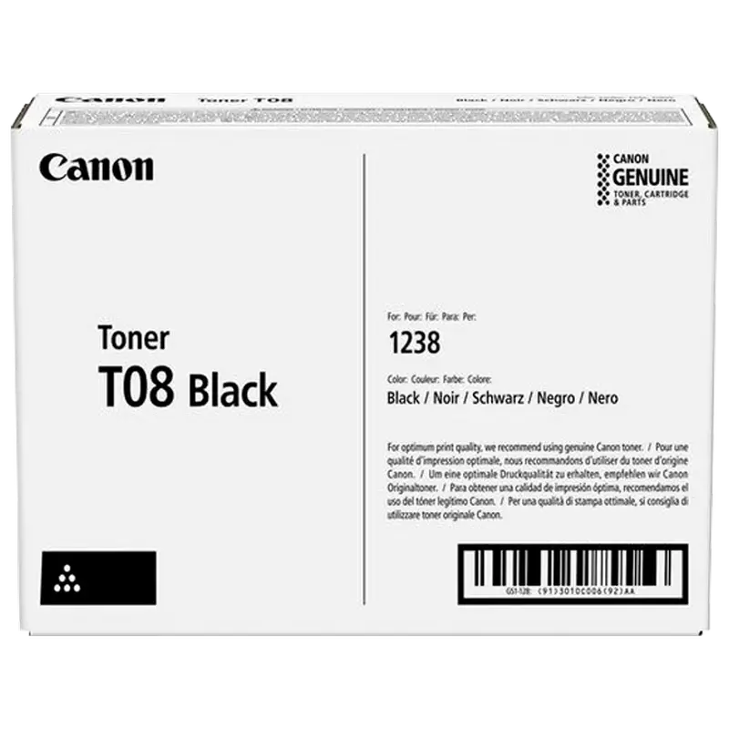Canon Toner Cartridge T08 Black (11.000 pages 5%) for i-SENSYS X 1238i