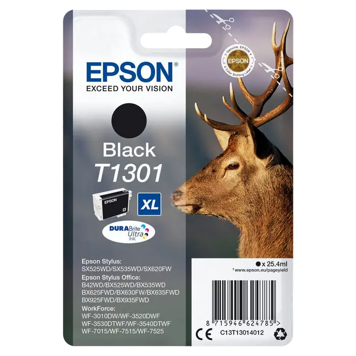 Cartuș cerneală Epson Singlepack T1301 DURABrite Ultra Ink, Black