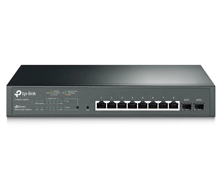TP-LINK T1500G-10MPS PoE SFP 8 porturi