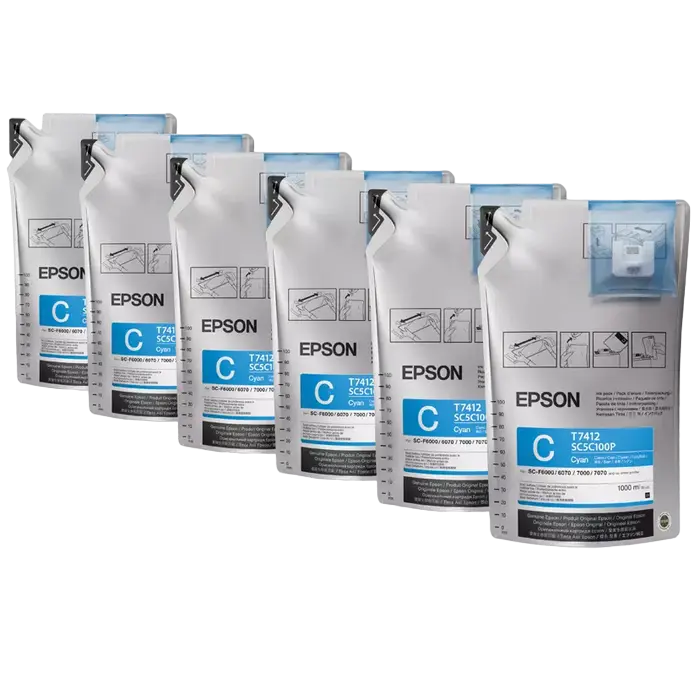 SALE__Ink Cartridge Epson UltraChrome DS Cyan T741200 (1Lx6packs)