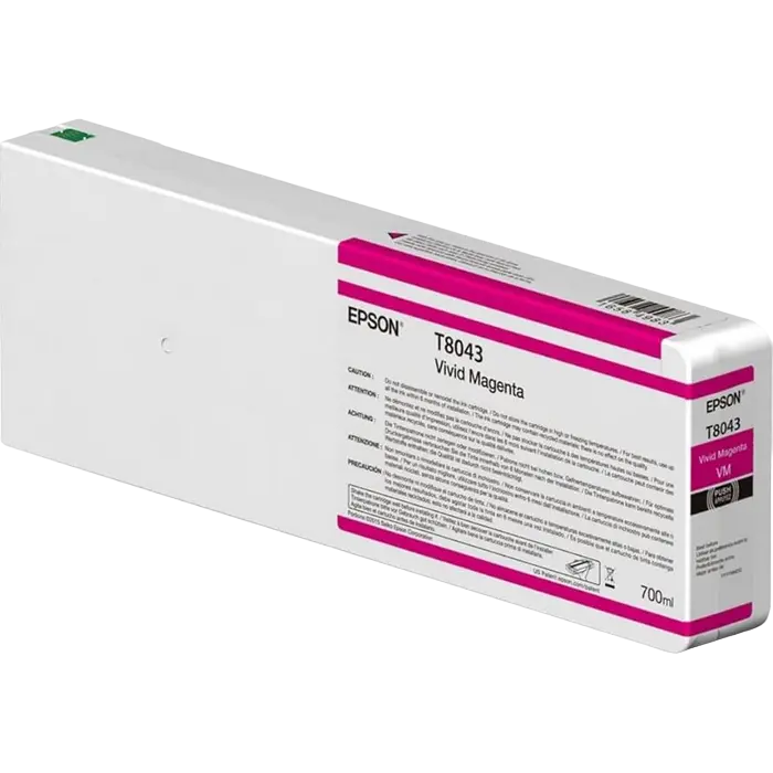 Cartuș cerneală Epson T804300 UltraChrome HDX/HD 700ml, Vivid Magenta