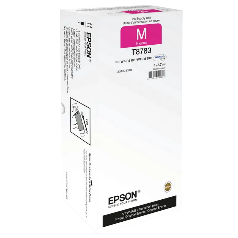 Consumabil cerneală Epson T878340, XXL Magenta, for WF-R5xxx series