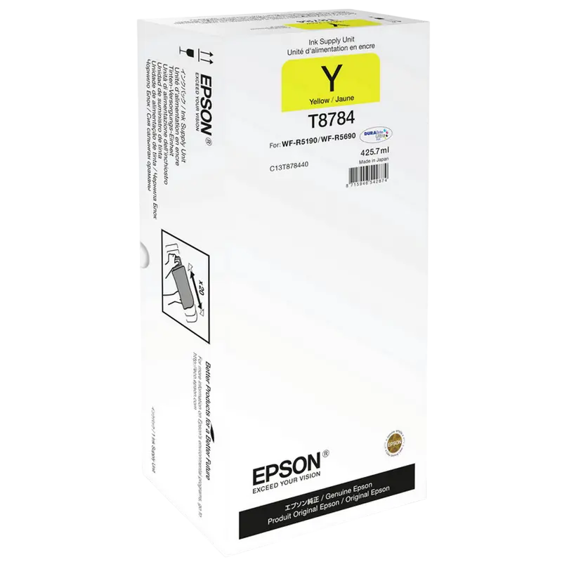 Consumabil cerneală Epson T878440, XXL Yellow, for WF-R5xxx series