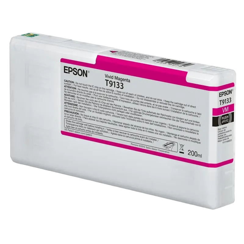 Cartuș cerneală Epson T9133, Vivid Magenta, 200ml