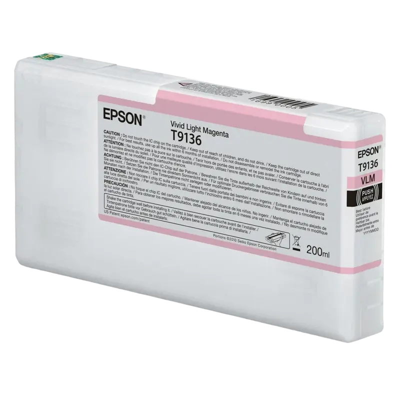 Cartuș cerneală Epson T9136, Vivid Light Magenta, 200ml