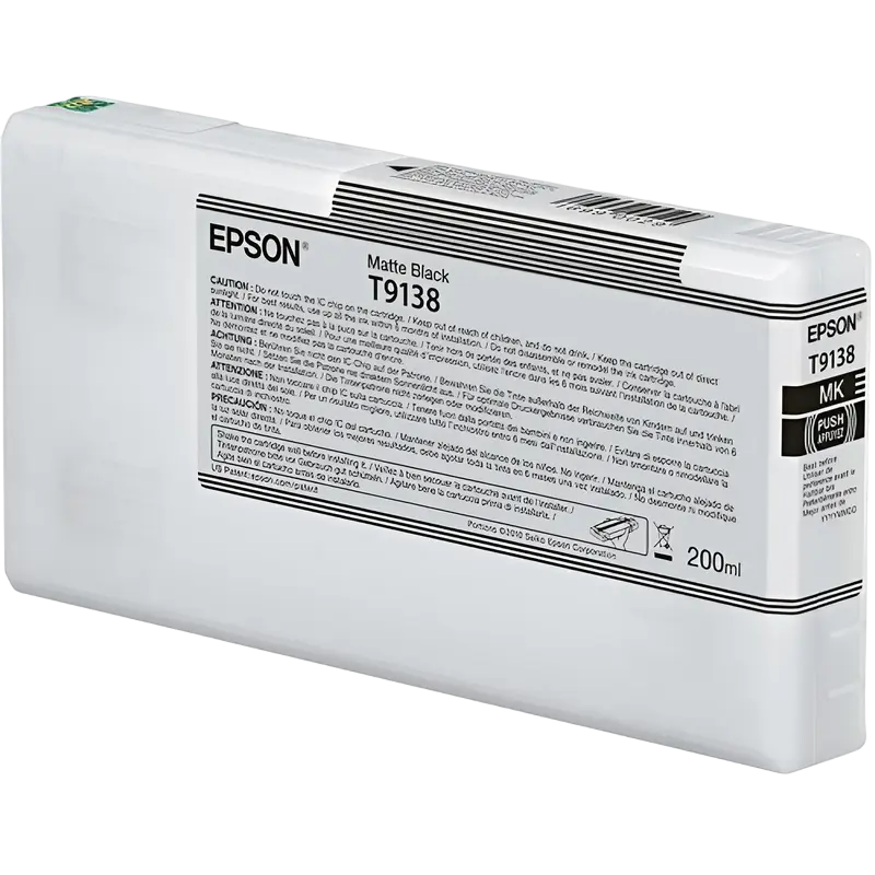 Cartuș cerneală Epson T9138, Matte Black, 200ml