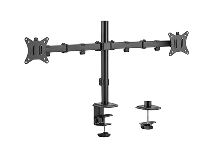 Table/desk 2-display mounting "MA-D2-01" Gembird (rotate,tilt,swivel),17”-32”,up to 9 kg,VESA:75x75