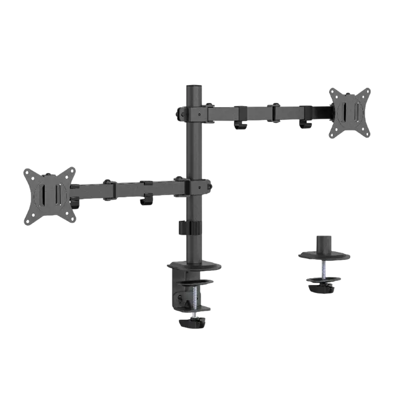 Table/desk 2-display mounting "MA-D2-03" Gembird (rotate,tilt,swivel,17”-32”,up to 9 kg,VESA:75x75,1