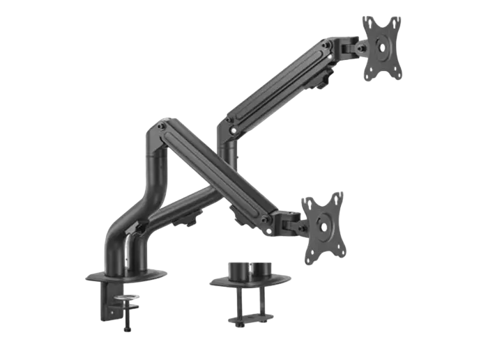 Table/desk 2-display mounting "MA-DA2-02" Gembird (rotate,tilt,swivel),17”-32”,up to 8 kg,VESA:75x75