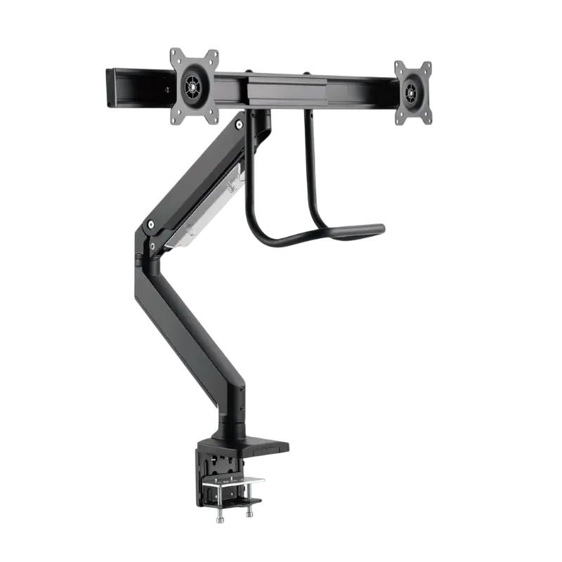 Suport de birou pentru 2 monitoare Gembird MA-DA2-04, 17-32 inch, negru