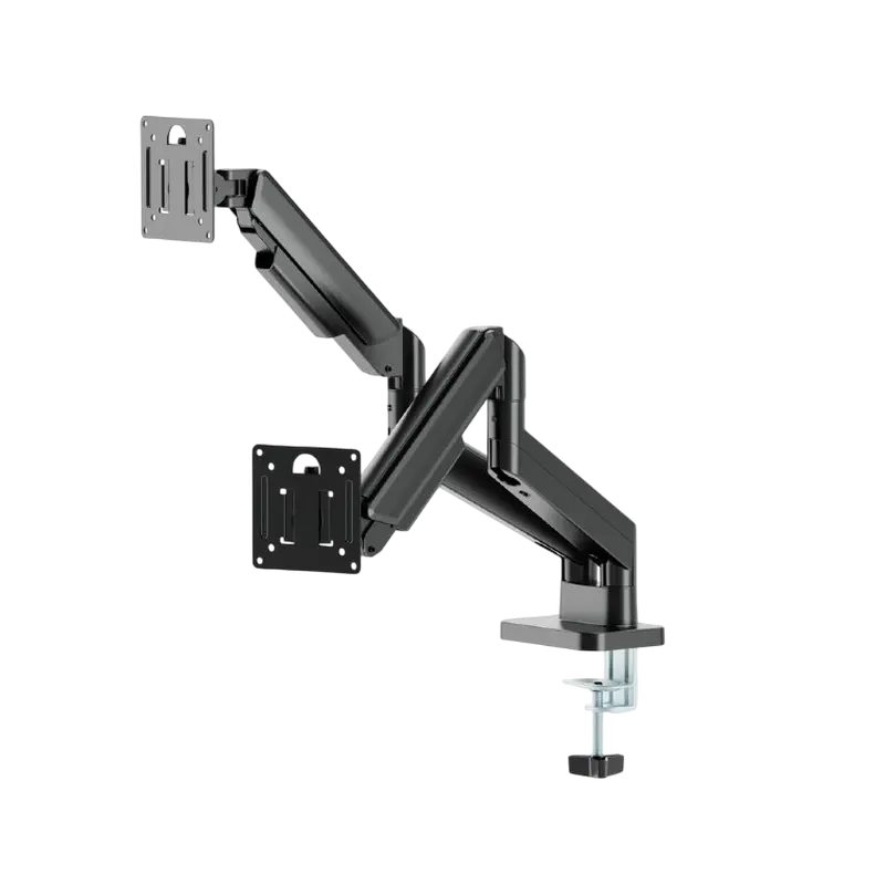 Table/desk 2-display mounting "MA-DA2-06" Gembird (rotate,tilt,swivel), 17”-32”, up to 9 kg, VESA:75