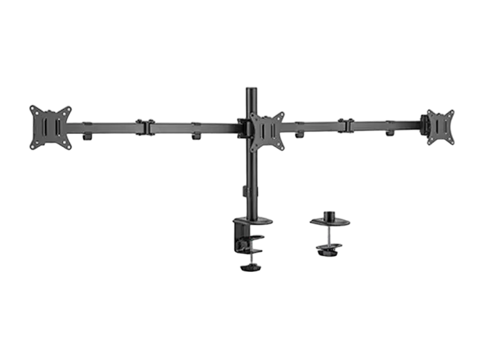 Table/desk 3-display mounting "MA-D3-01" Gembird (rotate,tilt,swivel),17”-27”,up to 7 kg,VESA:75x75