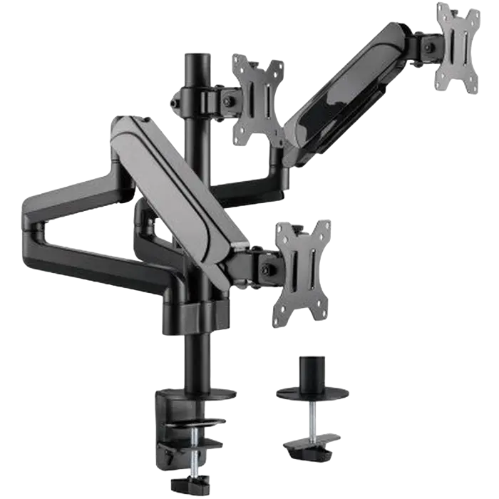 Table/desk 3-display mounting "MA-DA3-01" Gembird (rotate,tilt,swivel),17”-27”,up to 7 kg,VESA:75x75