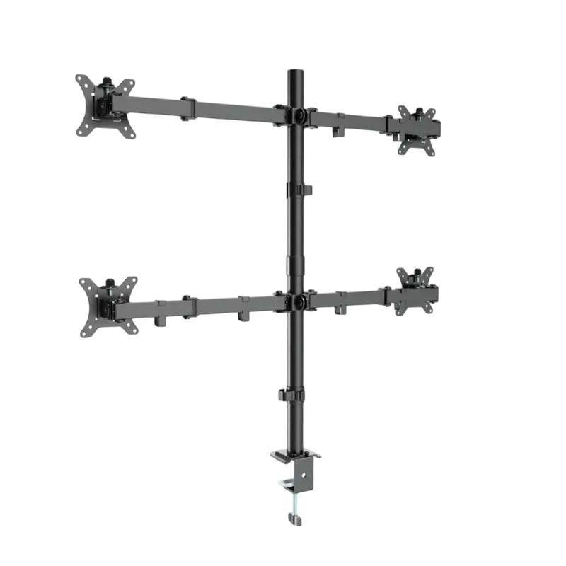 Table/desk 4-display mounting "MA-D4-01" Gembird (rotate,tilt,swivel), 13”-32”, up to 7 kg, VESA:75x