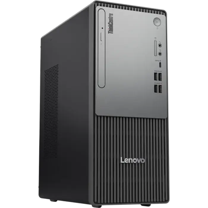 Desktop Lenovo ThinkCentre neo 50t Gen5 Tower Core i3-14100, 16GB, 512GB SSD, vedere laterală