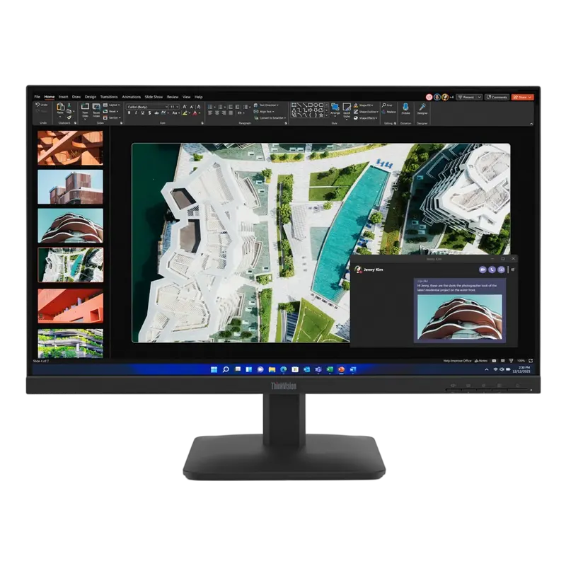 27" LENOVO ThinkVision S27-4e, Black, IPS, 1920x1080, 100Hz, 4ms, 300cd, CR1500:1, D-Sub+HDMI.