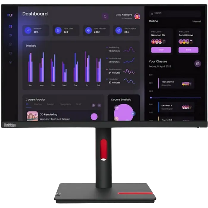 Lenovo ThinkVision T24i-30 23.8 inch 1920x1080 IPS 60Hz Black