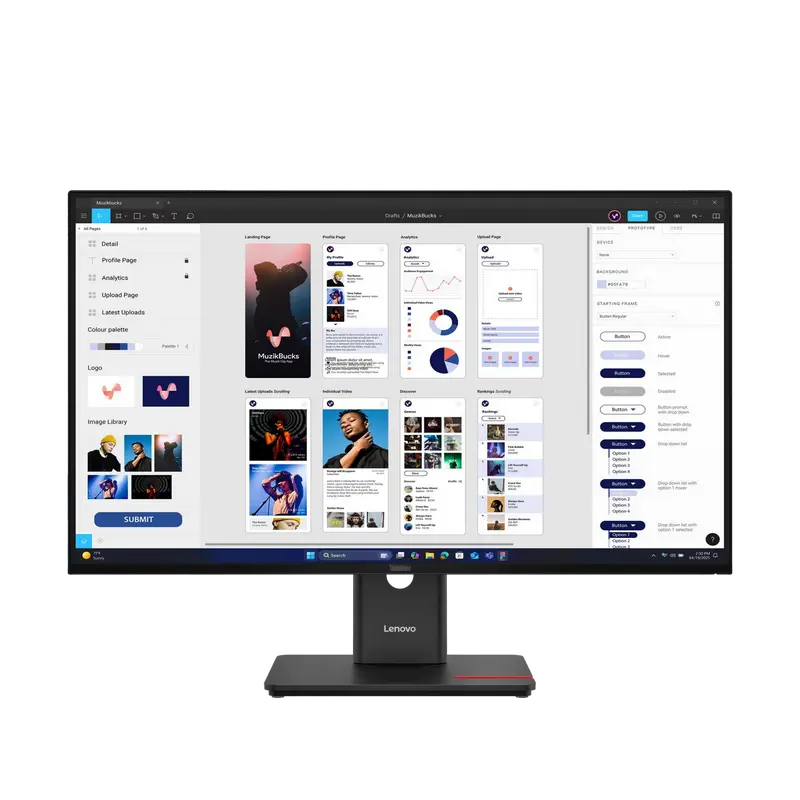 Lenovo ThinkVision T32UD-40 31.5 inch 3840x2160 IPS 60Hz Black