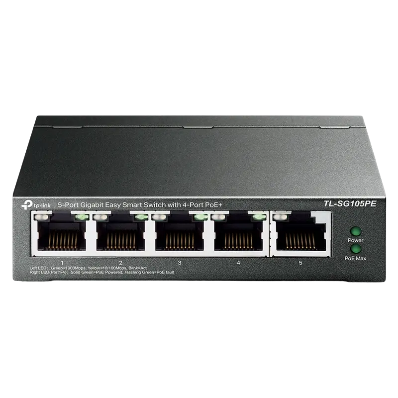 Switch PoE TP-LINK TL-SG105PE 5x Gigabit 65W