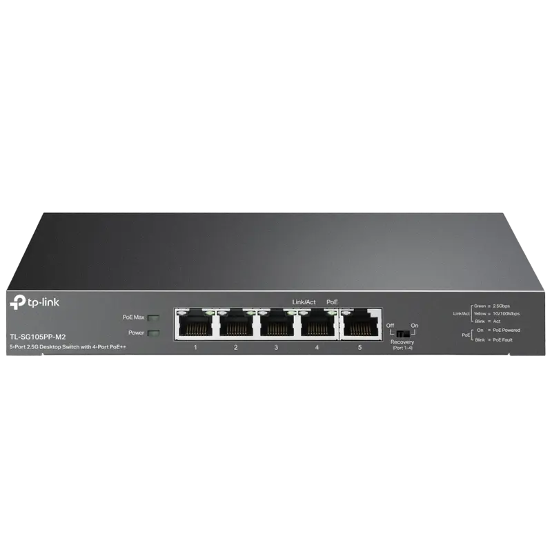 TP-LINK TL-SG105PP-M2 PoE 123W 5 porturi