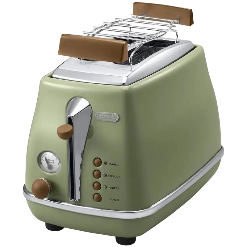 Prăjitor de pâine DeLonghi CTOV 2103.GR Icona Vintage verde, vedere alternativă