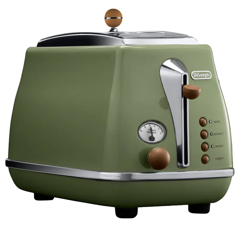 Prăjitor de pâine DeLonghi CTOV 2103.GR Icona Vintage verde, ambalaj