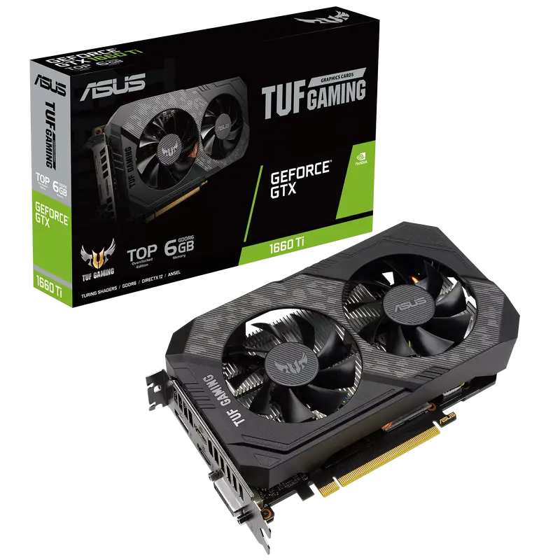 ASUS GTX1660Ti 6GB GDDR6 TUF Gaming EVO TOP (TUF-GTX1660TI-T6G-EVO-GAMING)