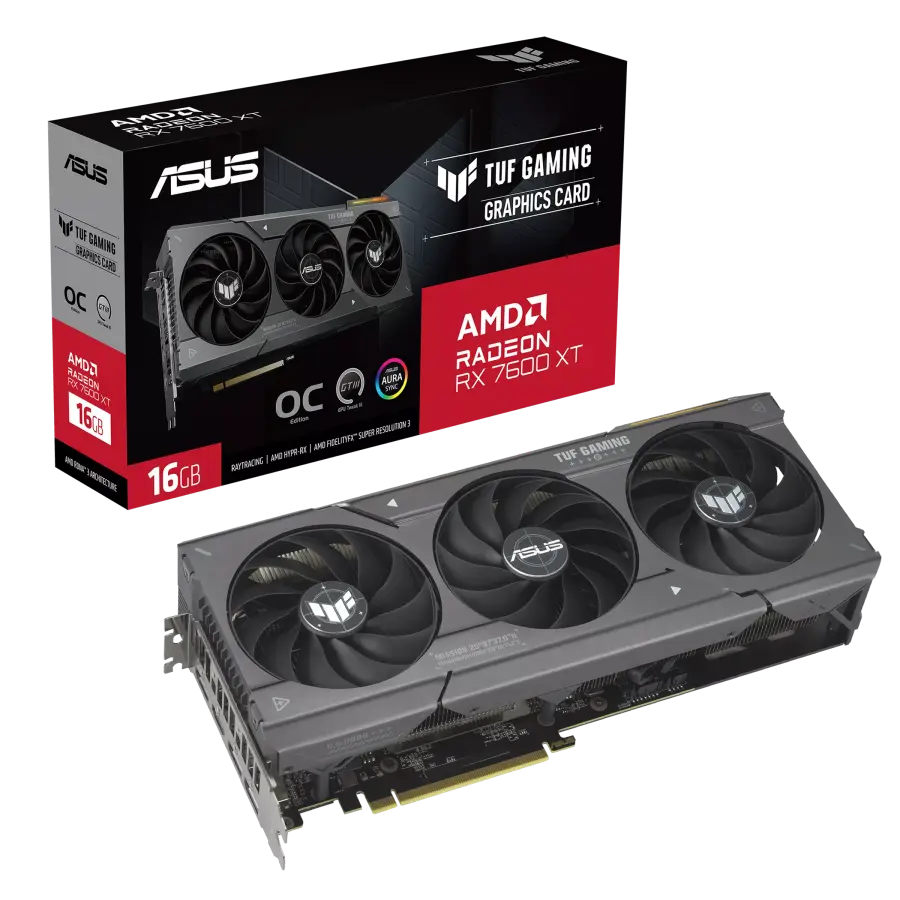 ASUS Radeon RX 7600 XT 16GB GDDR6 TUF Gaming (TUF-RX7600XT-O16G-GAMING)