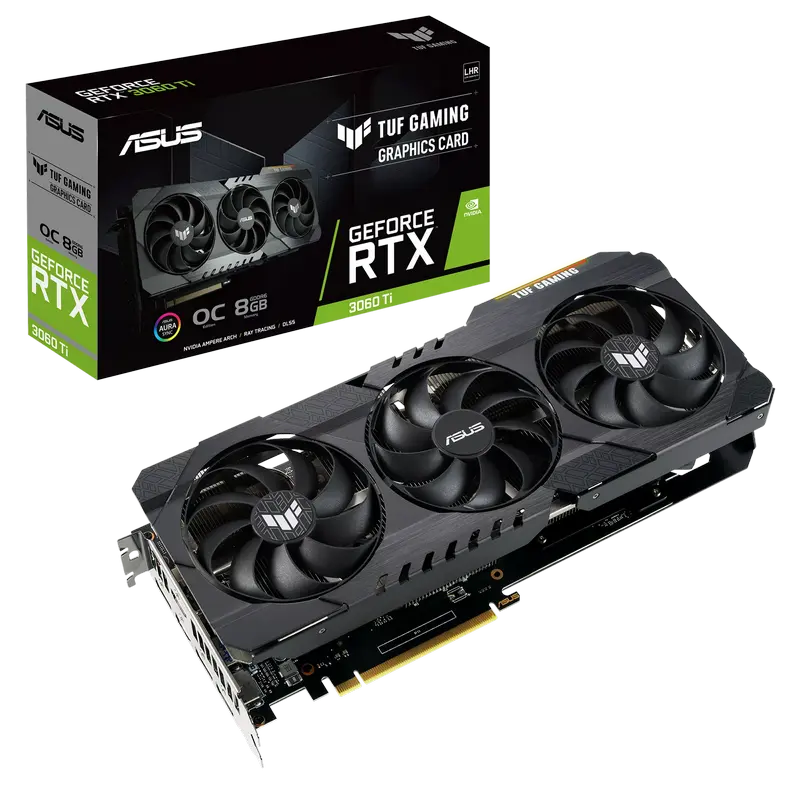ASUS RTX3060Ti 8GB GDDR6 TUF Gaming OC V2 (TUF-RTX3060TI-O8G-V2-GAMING)