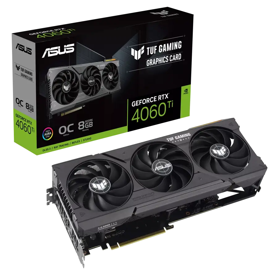 ASUS RTX4060Ti 8GB GDDR6X TUF Gaming (TUF-RTX4060TI-O8G-GAMING)