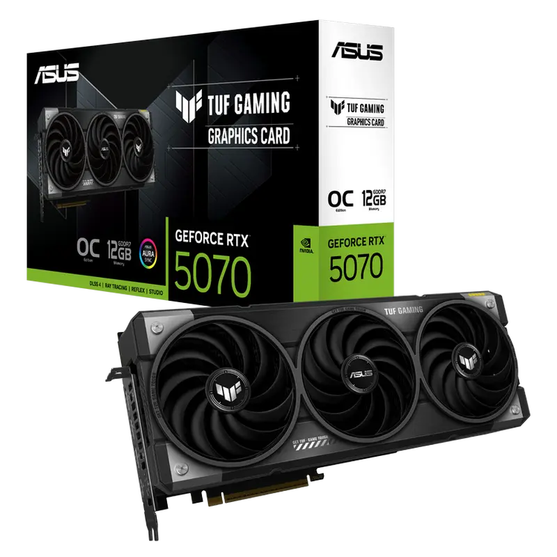 ASUS RTX5070 12GB GDDR7 TUF Gaming (TUF-RTX5070-O12G-GAMING)