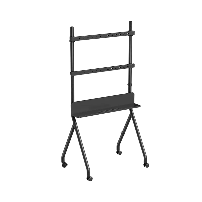 TV Mount Stand Gembird TVS-86F-02, 55"-86"; Black, VESA; max 40kg, Aluminum TV floor stand with cast