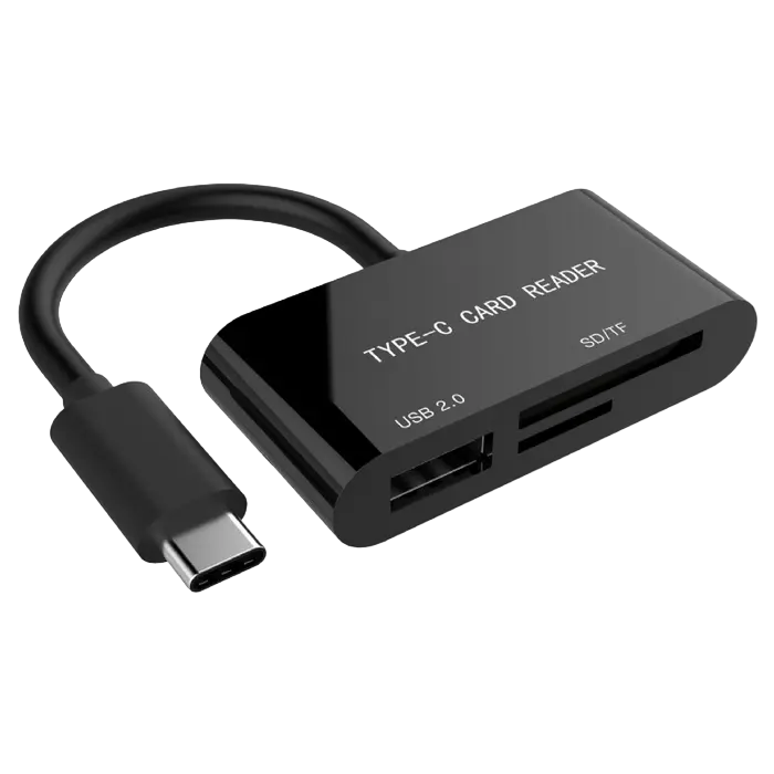 Type-C Card Reader USB,SD, TF (microSD) Gembird "UHB-CR3-02"