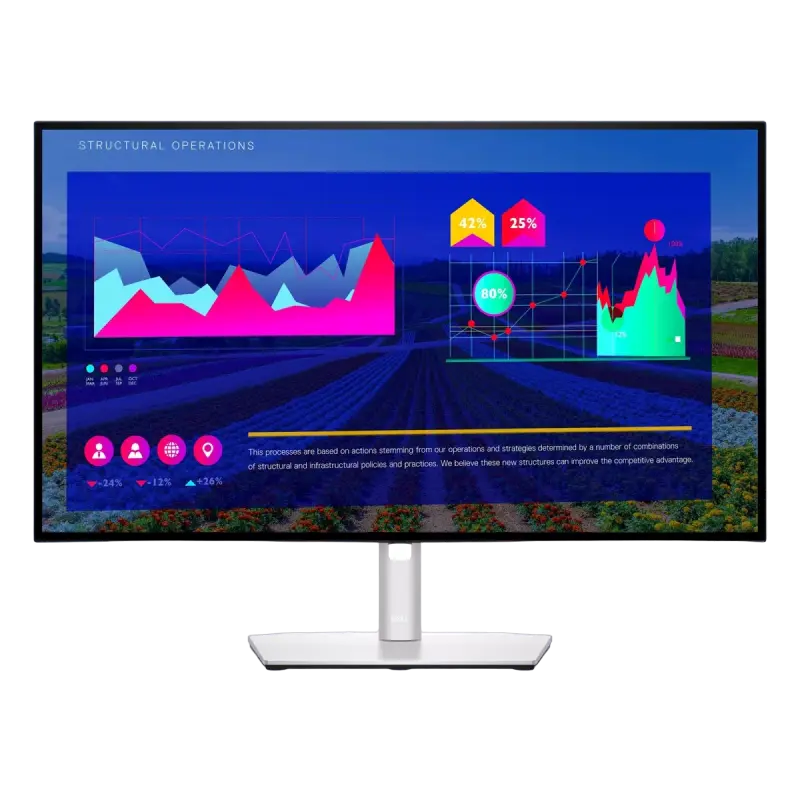 27" DELL UltraSharp U2722D, Black/Silver, IPS, 2560x1440, 60Hz, 5ms,350cd,HDMI+DP+USB+TypeC,Pivot