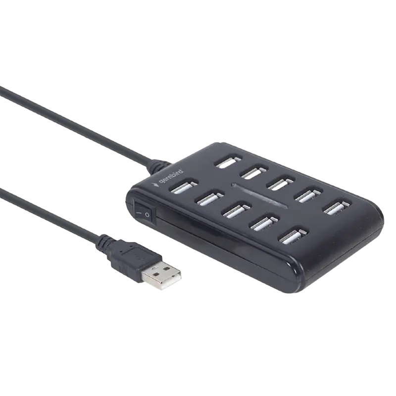 USB 2.0 Hub 10-port Gembird "UHB-U2P10P-01", Black