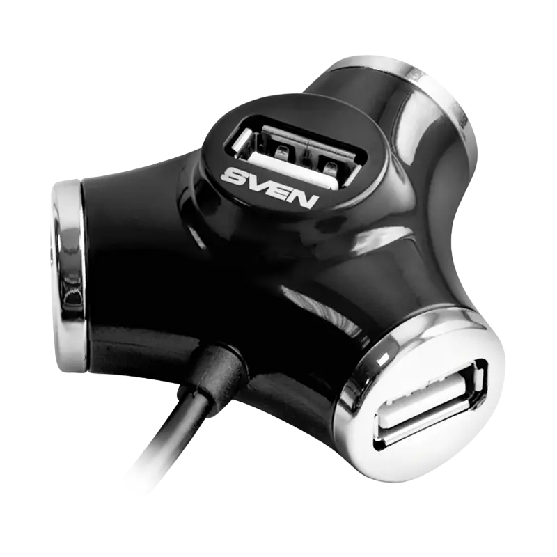 USB 2.0 Hub 4-port SVEN "HB-012", Black